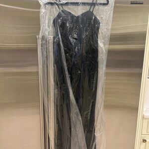 Aqua Women's Black Strapless Sweetheart Ruffle Gown Dress